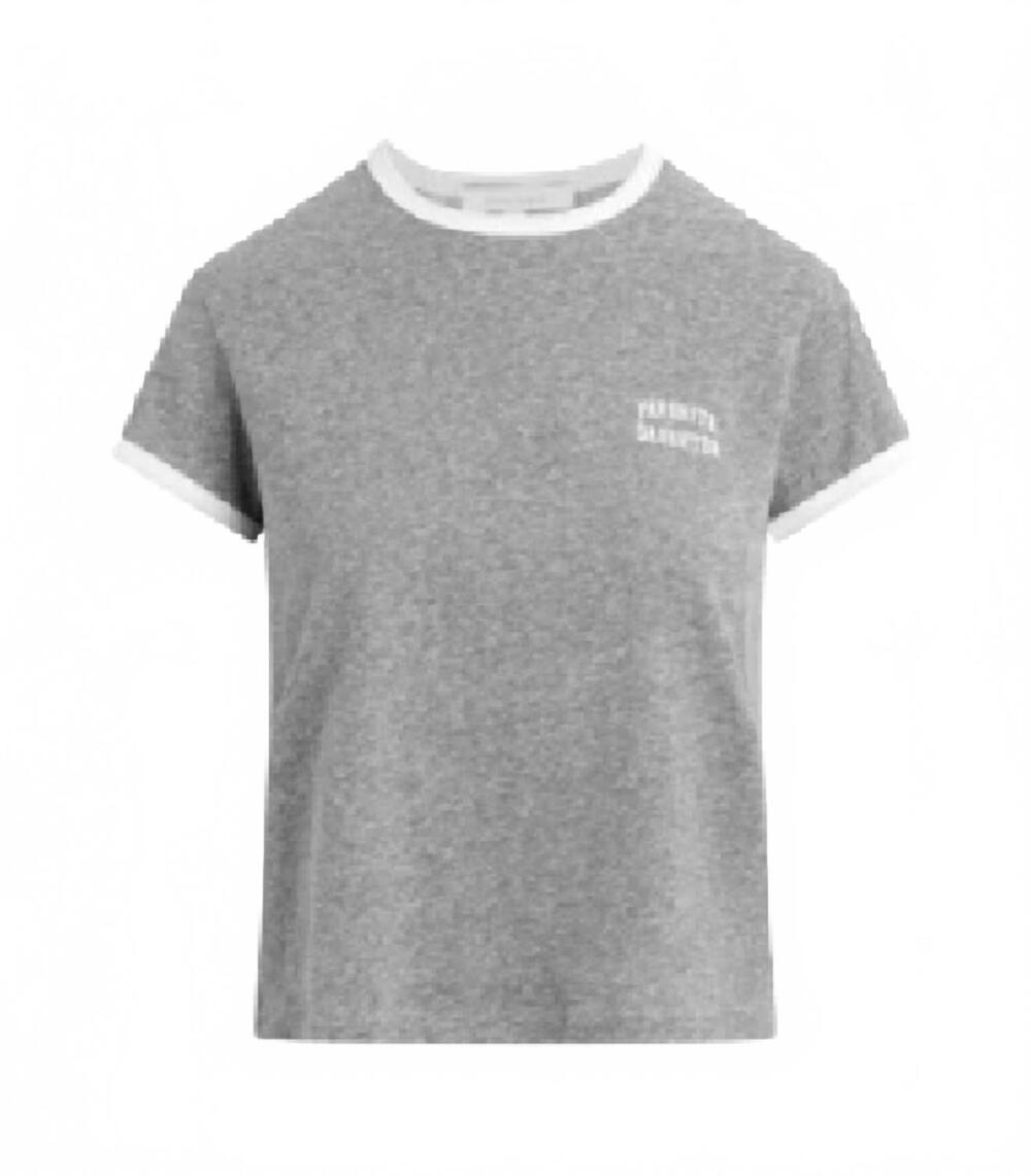 NEW FAVORITE DAUGHTER women's crew neck short sleeve t-shirt in heather grey